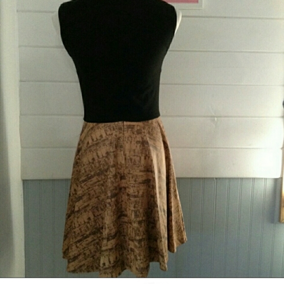 Diane von FurstenbergJeannie Sleeveless Contrast Cork Leather Dress Sz6 - Picture 5 of 10